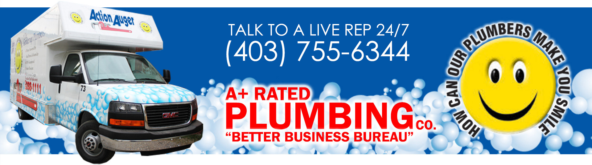 Red Deer Plumbing Truck Bubbles